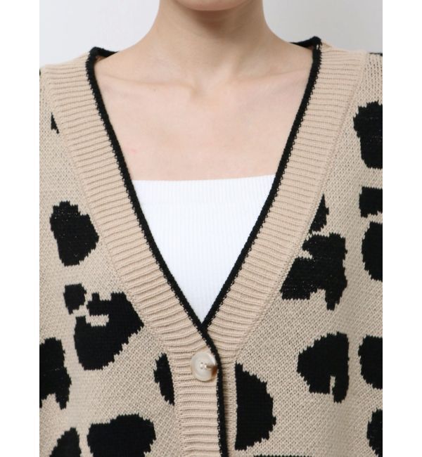 GYDA「ラメGレオパードニットカーディガン」|カーディガン|