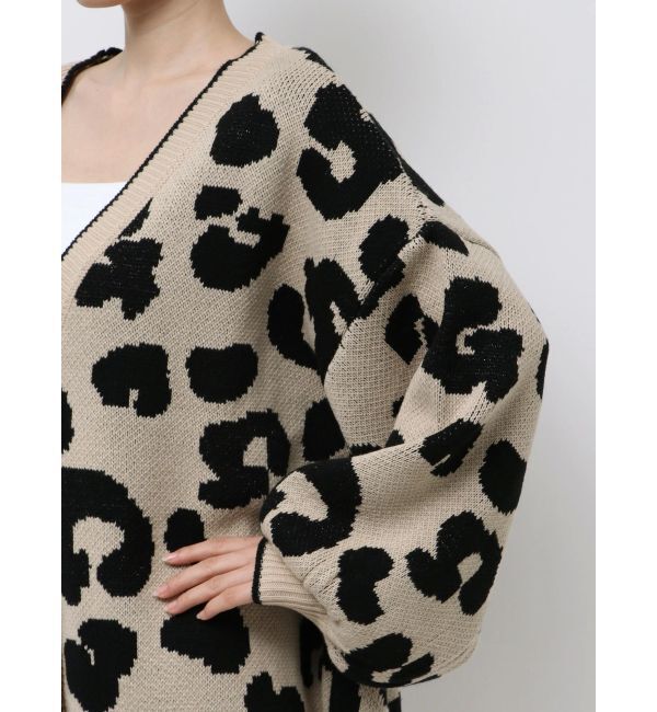 GYDA「ラメGレオパードニットカーディガン」|カーディガン|