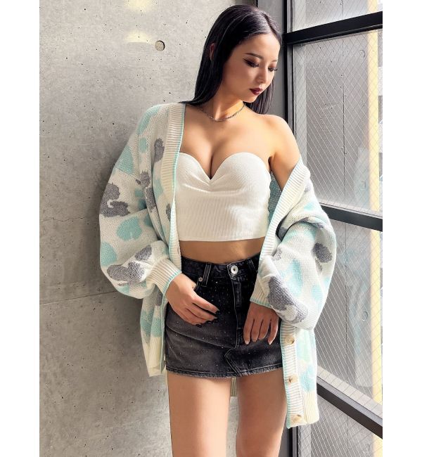 GYDA「ラメGレオパードニットカーディガン」|カーディガン|