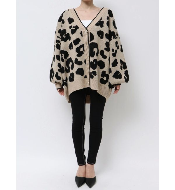GYDA「ラメGレオパードニットカーディガン」|カーディガン|