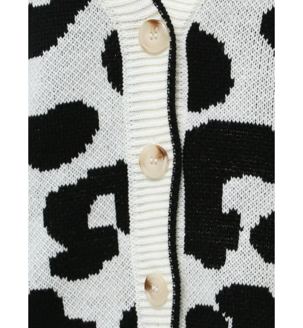 GYDA「ラメGレオパードニットカーディガン」|カーディガン|