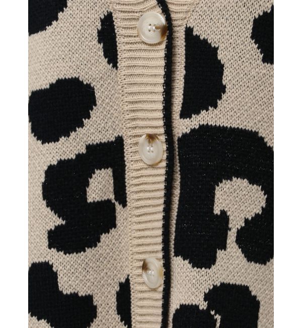 GYDA「ラメGレオパードニットカーディガン」|カーディガン|