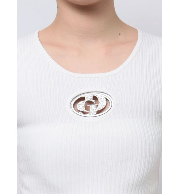 GYDA「GD bijou MOLDハーフスリーブニットトップス」|ニット・セーター|