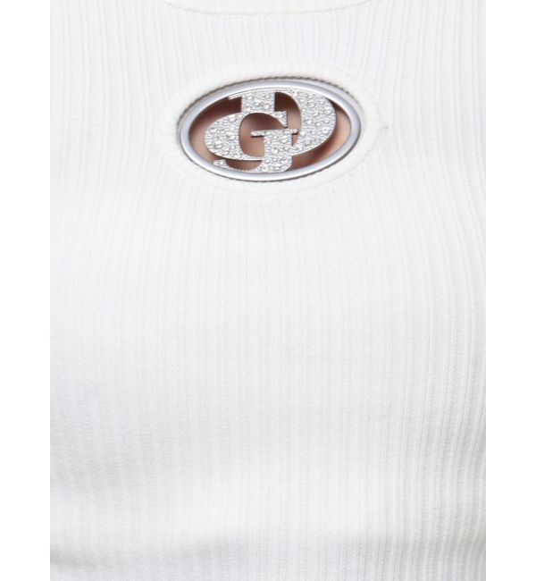 GYDA「GD bijou MOLDハーフスリーブニットトップス」|ニット・セーター|