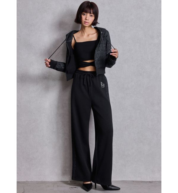 GYDA「GG chain glitter print straightパンツ」|その他|