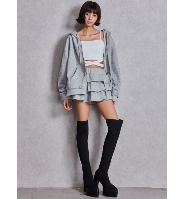 GYDA「GG chain glitter print BIGパーカー」|パーカー|