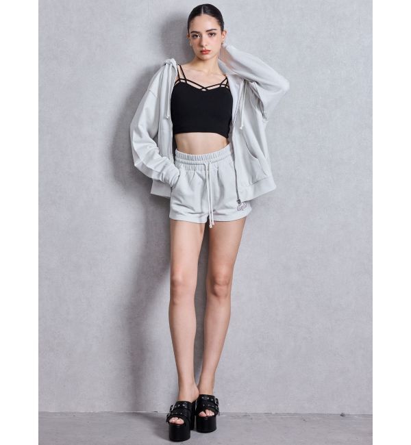 GYDA「NEW BACK GYDAラインストーンラメパーカー」|パーカー|