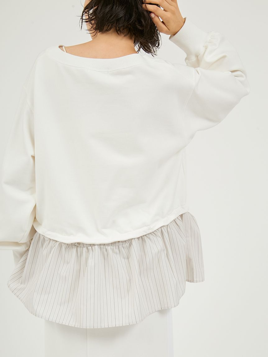 emmi atelier「【NEW YEAR'S SPECIAL ITEM】布帛ドッキング裏毛セットアップ」|ワンピース|