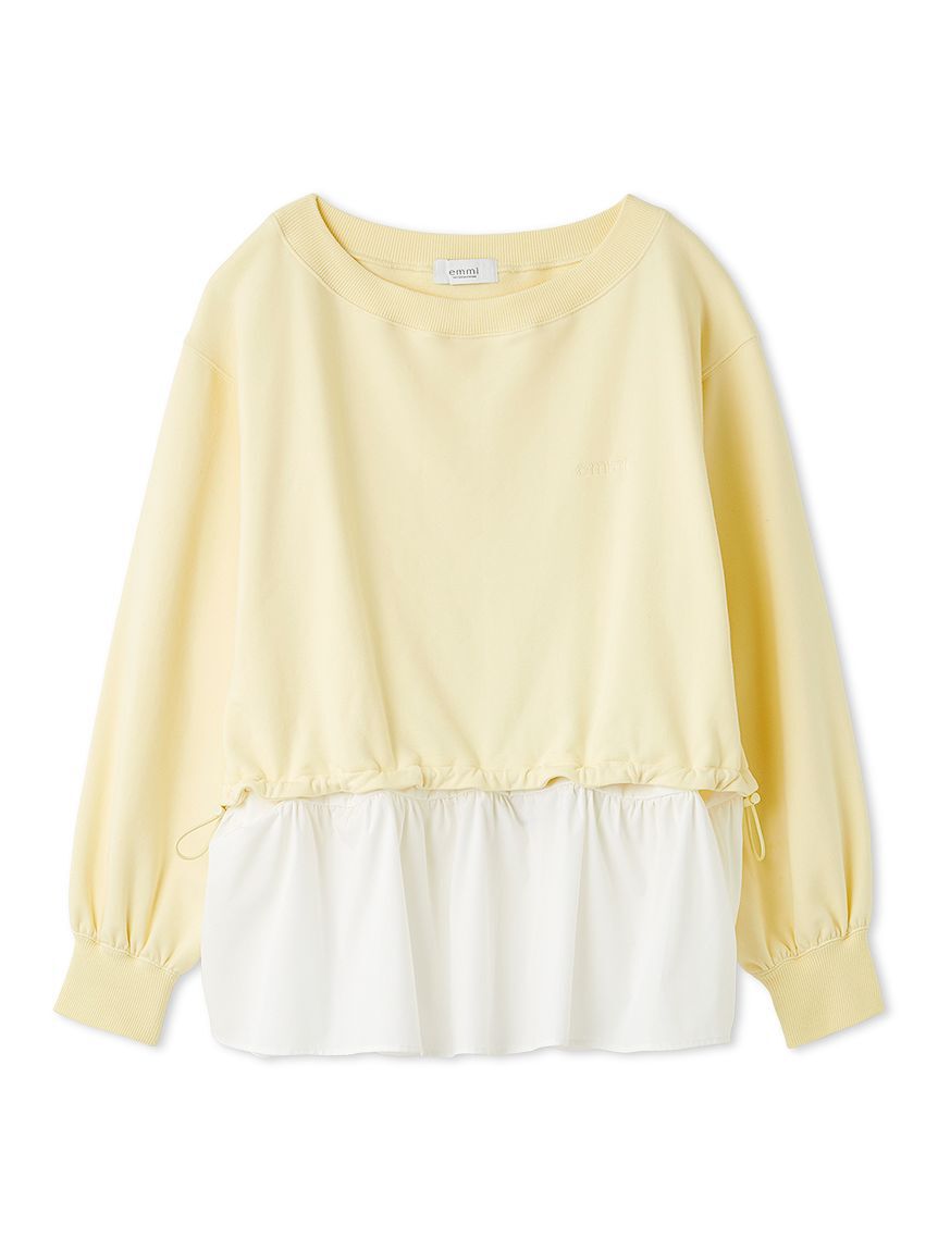 emmi atelier「【NEW YEAR'S SPECIAL ITEM】布帛ドッキング裏毛セットアップ」|ワンピース|