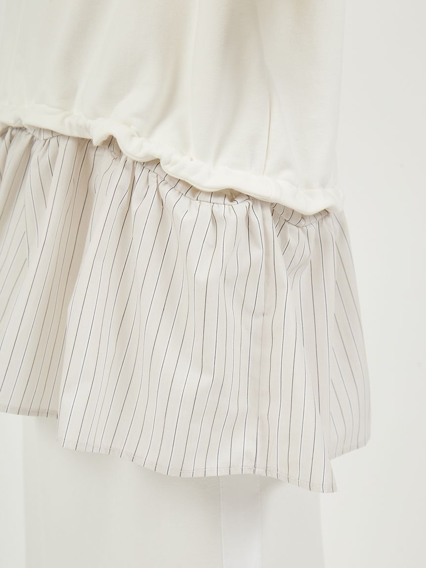 emmi atelier「【NEW YEAR'S SPECIAL ITEM】布帛ドッキング裏毛セットアップ」|ワンピース|