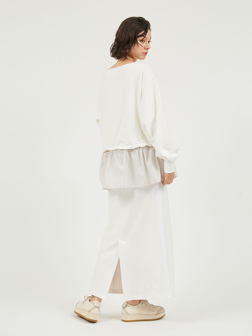 emmi atelier「【NEW YEAR'S SPECIAL ITEM】布帛ドッキング裏毛セットアップ」|ワンピース|