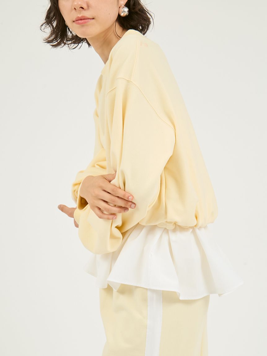 emmi atelier「【NEW YEAR'S SPECIAL ITEM】布帛ドッキング裏毛セットアップ」|ワンピース|