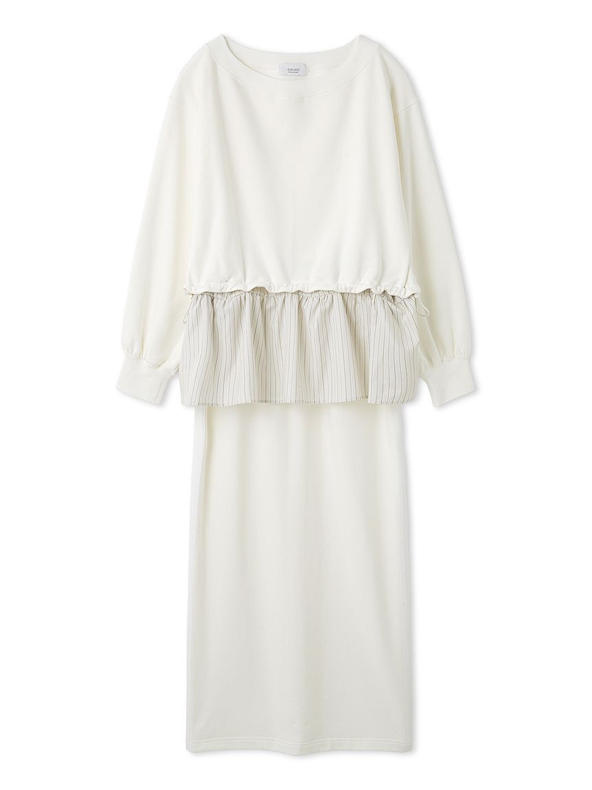 emmi atelier「【NEW YEAR'S SPECIAL ITEM】布帛ドッキング裏毛セットアップ」|ワンピース|