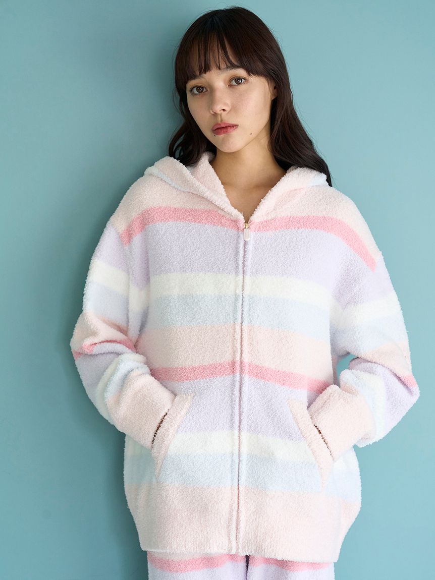 gelato pique「ベビモコカラフルボーダーパーカ」|ルームウェア|