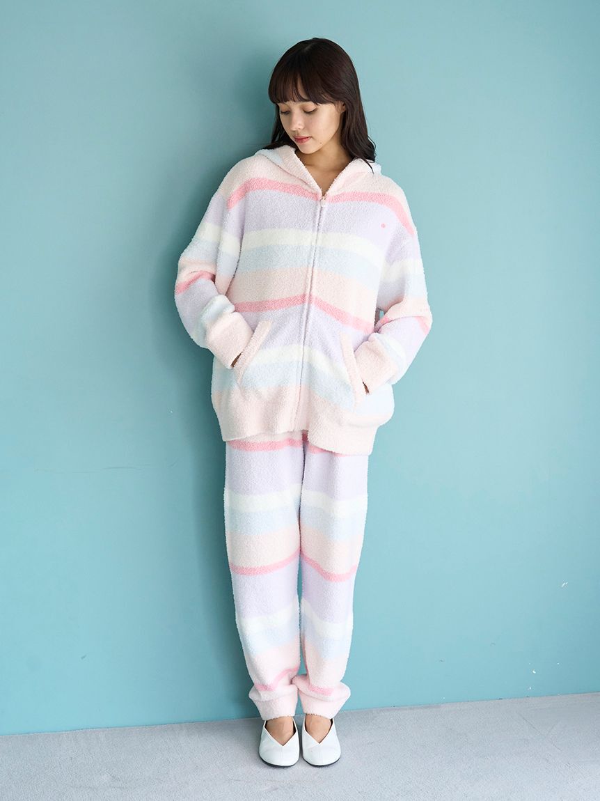 gelato pique「ベビモコカラフルボーダーパーカ」|ルームウェア|