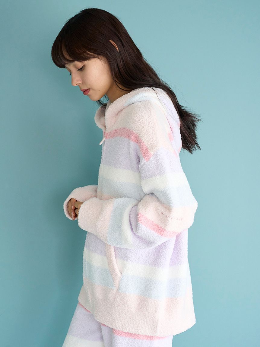 gelato pique「ベビモコカラフルボーダーパーカ」|ルームウェア|