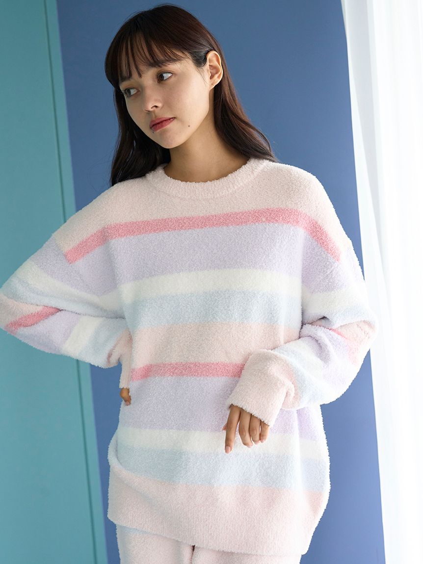 gelato pique「ベビモコカラフルボーダープルオーバー」|ルームウェア|