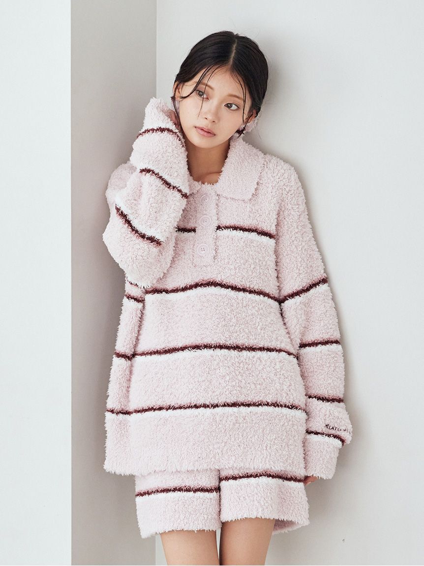 gelato pique「ジェラートボーダーポロ衿プルオーバー」|ルームウェア|PNK