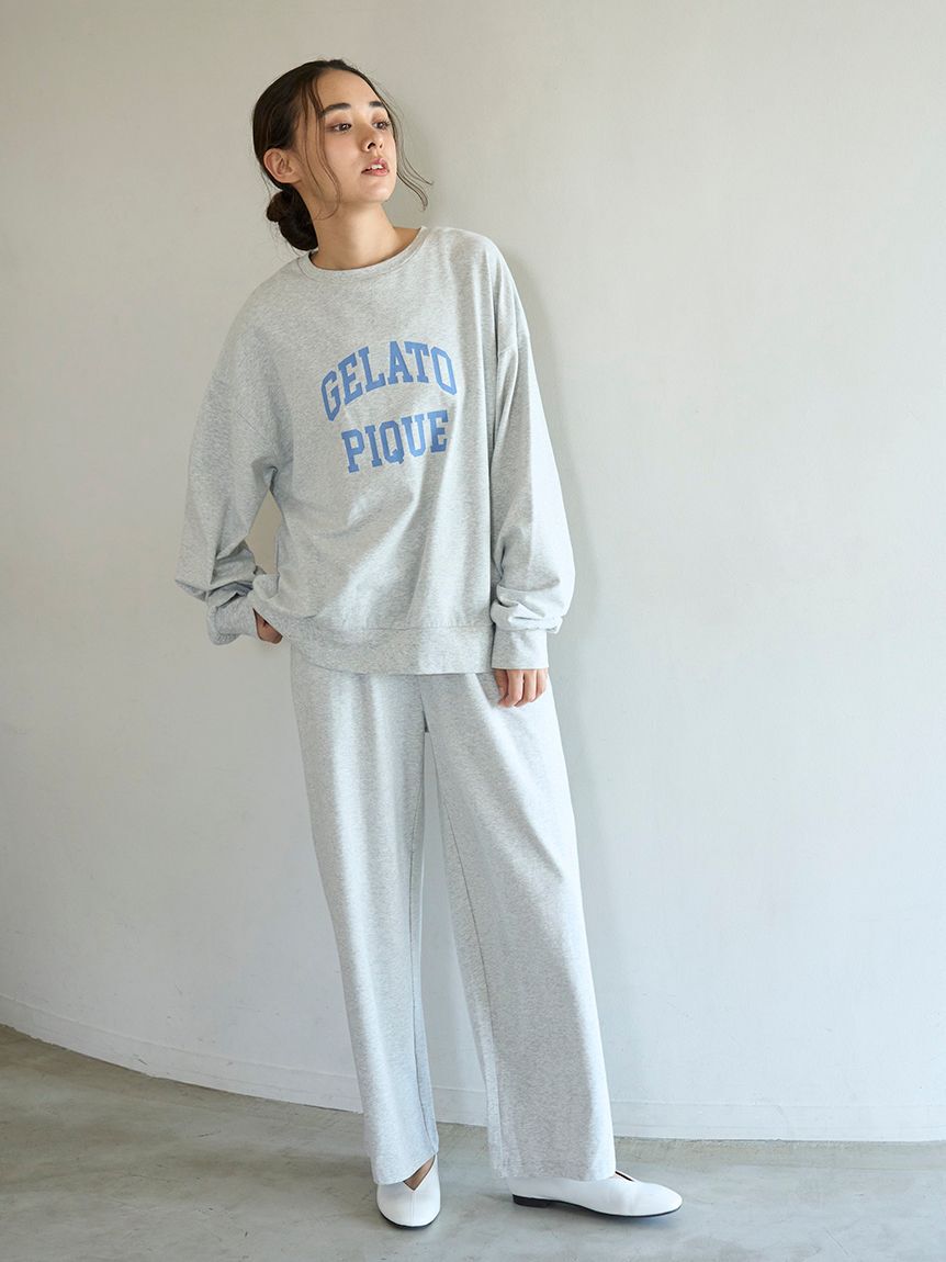 gelato pique「カレッジロゴロングパンツ」|ルームウェア|