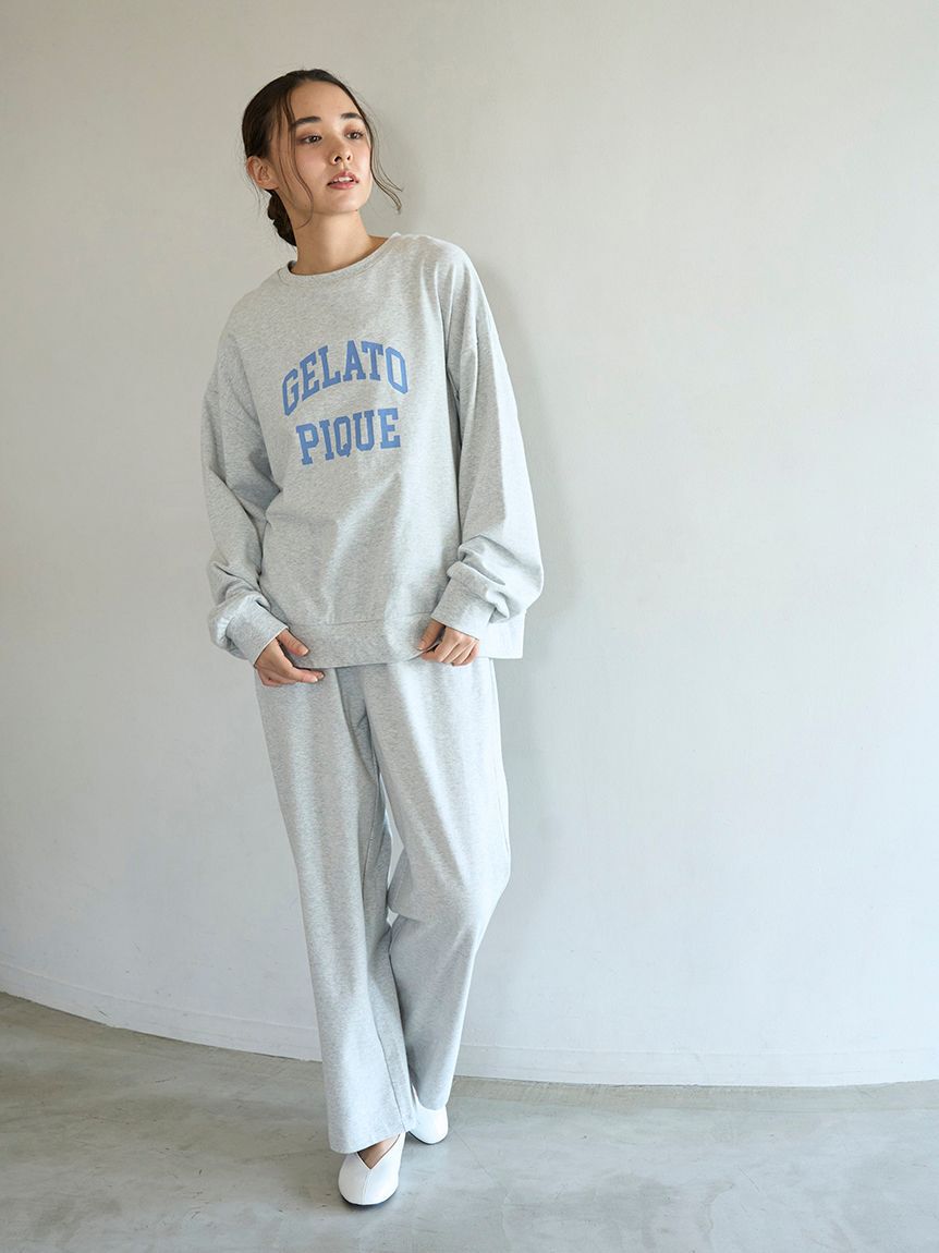 gelato pique「カレッジロゴロングパンツ」|ルームウェア|