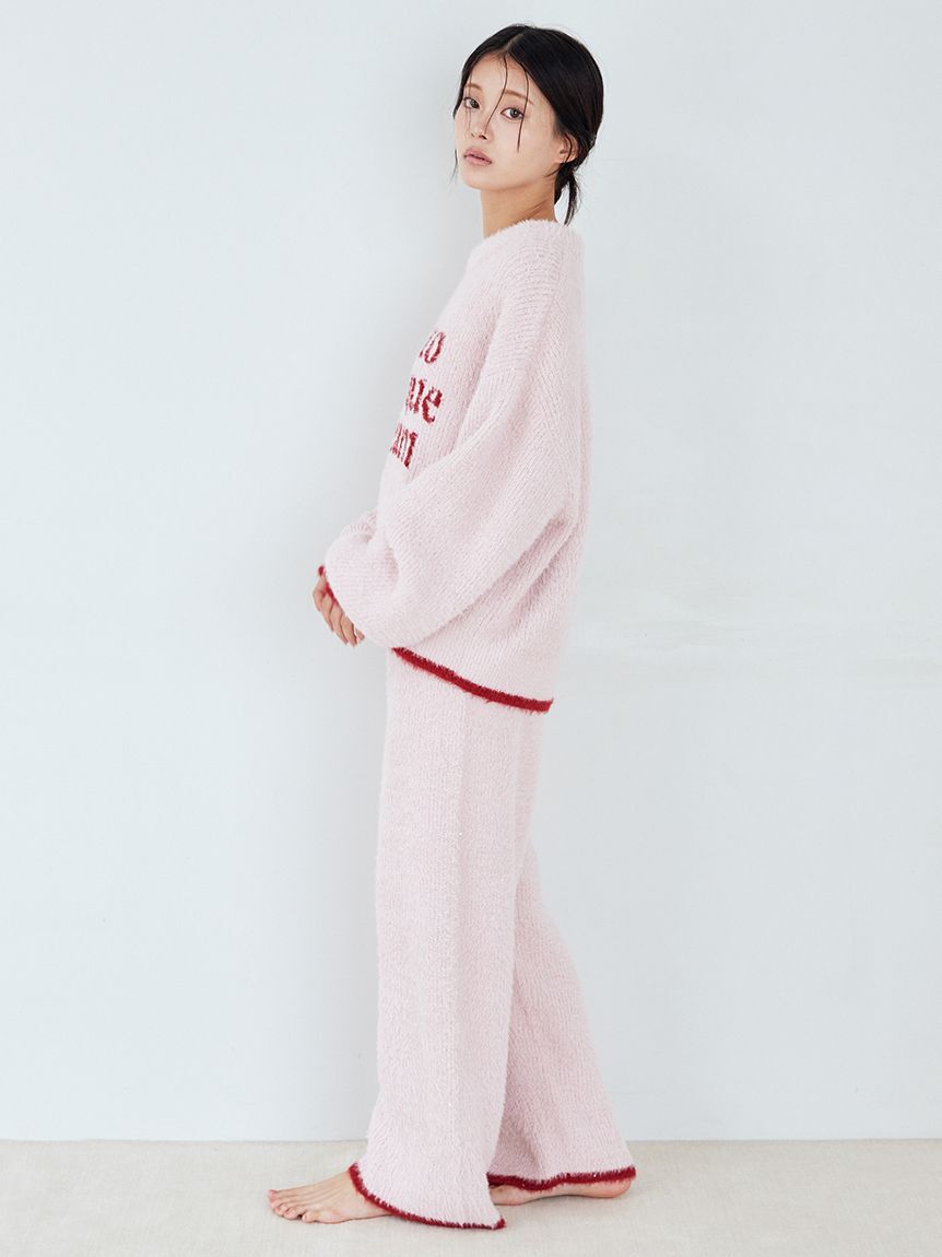 gelato pique「ラメフェザーロングパンツ」|ルームウェア|