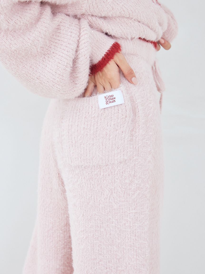 gelato pique「ラメフェザーロングパンツ」|ルームウェア|