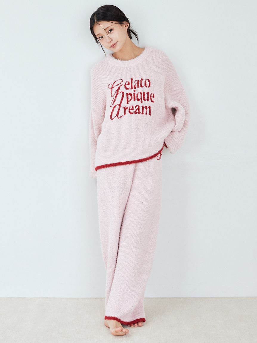 gelato pique「ラメフェザーロングパンツ」|ルームウェア|