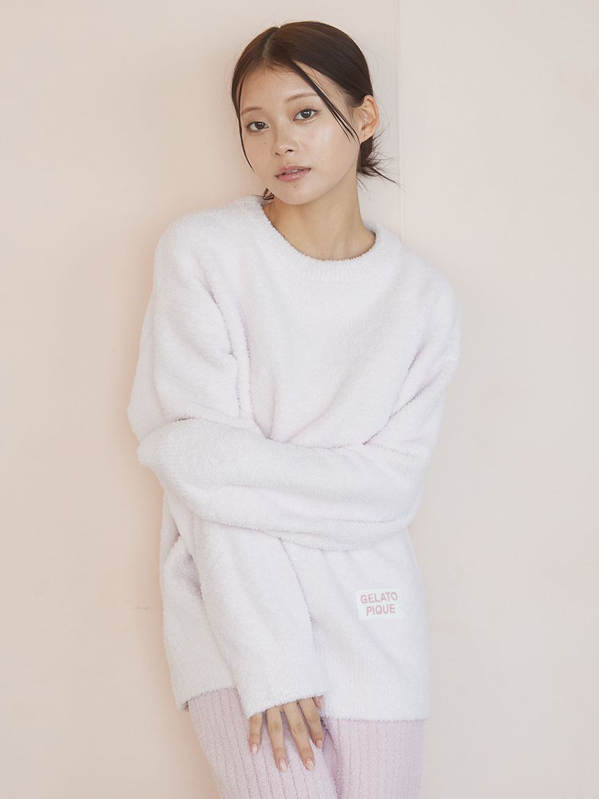 gelato pique「カラフルパウダープルオーバー＆ベビモコリブロングパンツセット」|ルームウェア|