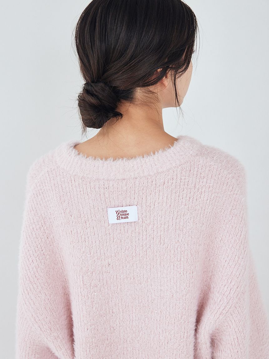 gelato pique「ラメフェザープルオーバー」|ルームウェア|