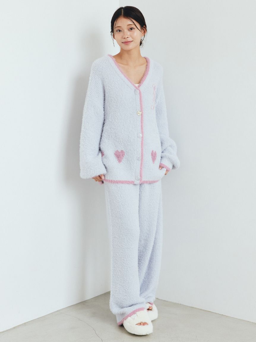 gelato pique「ラメフェザーカーディガン」|ルームウェア|