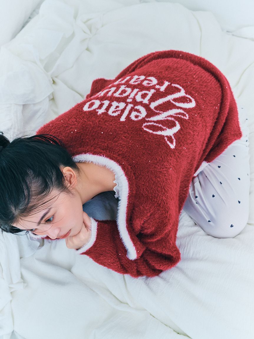 gelato pique「ラメフェザーカーディガン」|ルームウェア|