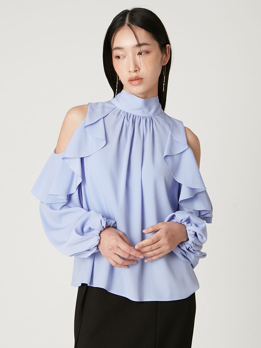 FRAY I.D「【限定カラー】2wayショルダーフリルボウタイブラウス」|シャツ・ブラウス|