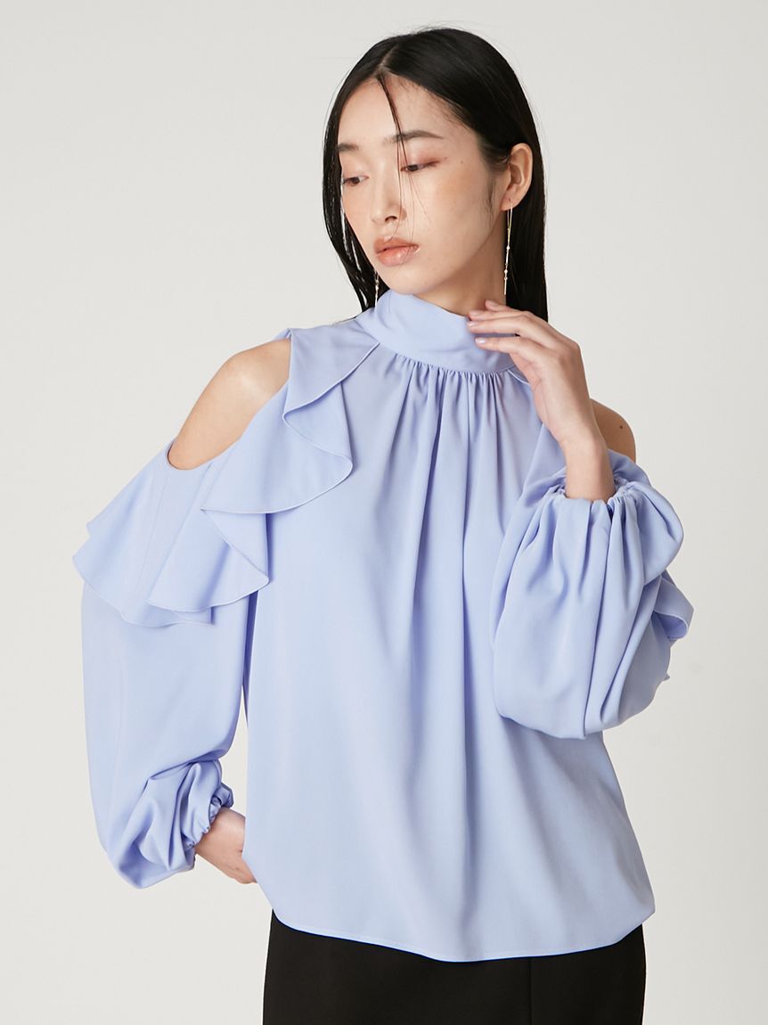 FRAY I.D「【限定カラー】2wayショルダーフリルボウタイブラウス」|シャツ・ブラウス|