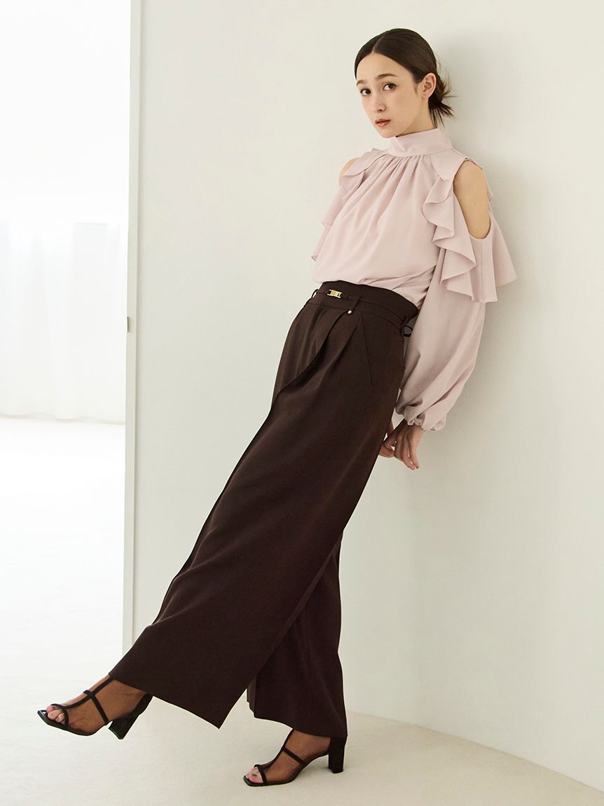 FRAY I.D「【限定カラー】2wayショルダーフリルボウタイブラウス」|シャツ・ブラウス|