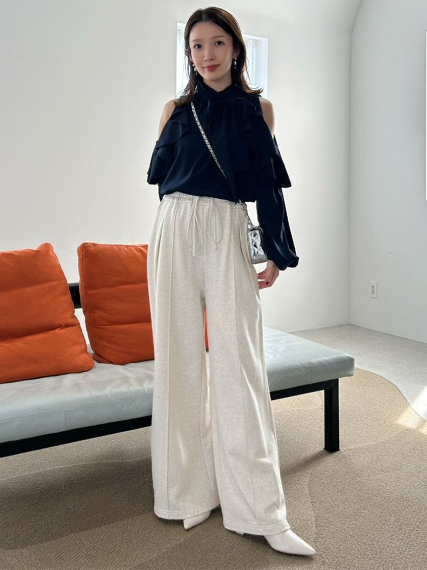 FRAY I.D「【限定カラー】2wayショルダーフリルボウタイブラウス」|シャツ・ブラウス|