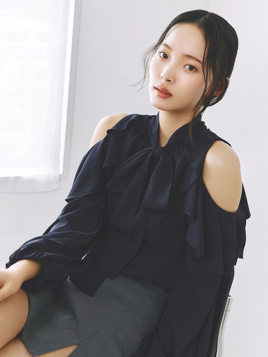 FRAY I.D「【限定カラー】2wayショルダーフリルボウタイブラウス」|シャツ・ブラウス|DNVY