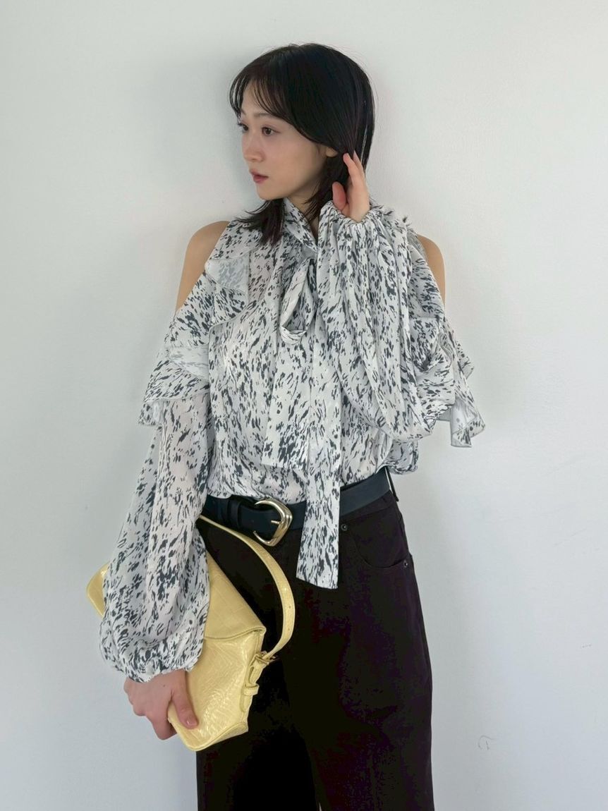 FRAY I.D「【限定カラー】2wayショルダーフリルボウタイブラウス」|シャツ・ブラウス|MIX
