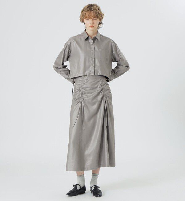  「グロッシーギャザースカート」|スカート|