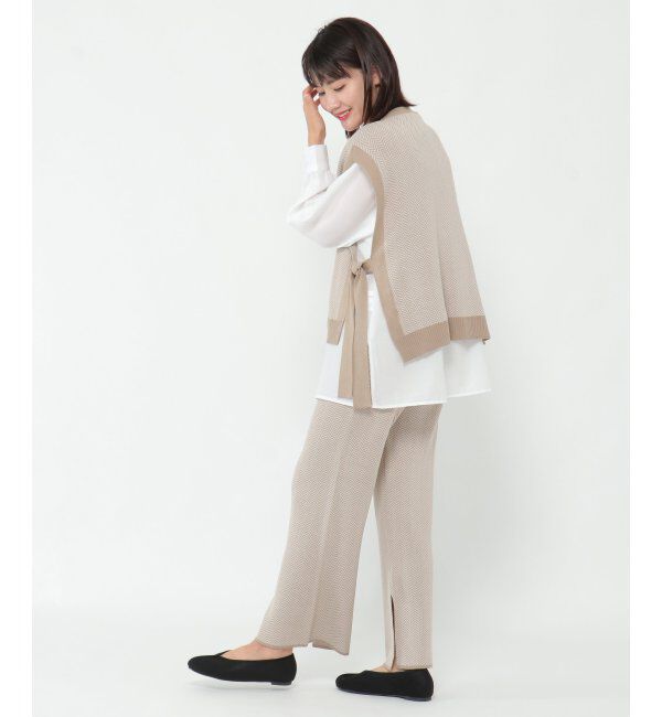 ikka「ヘリンボーンニットパンツ」|その他|