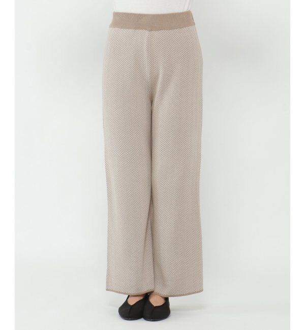 ikka「ヘリンボーンニットパンツ」|その他|