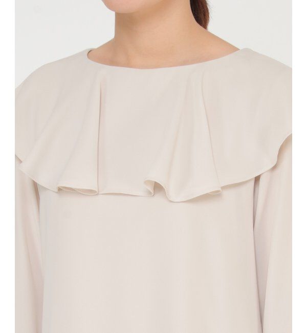 IKKA LOUNGE「ボリューム襟ブラウス」|シャツ・ブラウス|