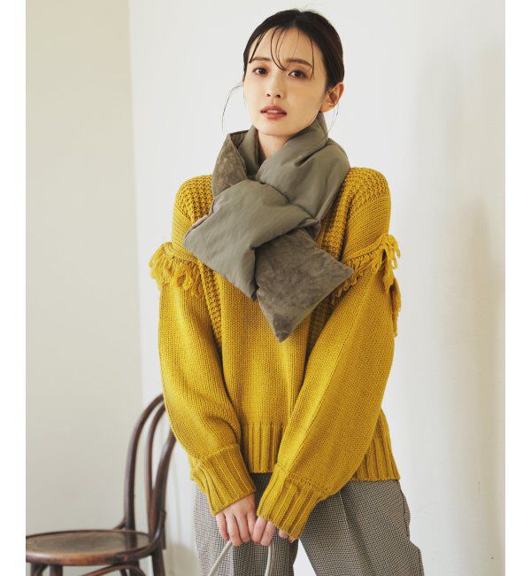 ikka「袖フリンジニットプルオーバー」|プルオーバー|