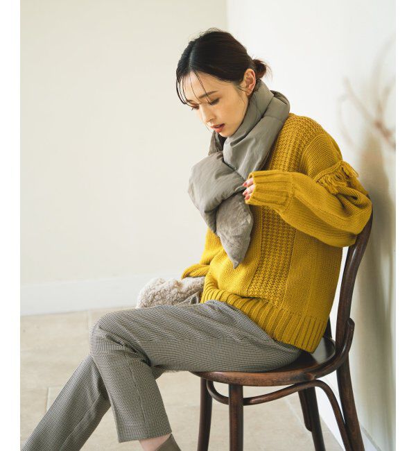 ikka「袖フリンジニットプルオーバー」|プルオーバー|