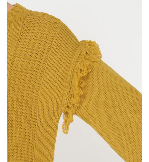 ikka「袖フリンジニットプルオーバー」|プルオーバー|