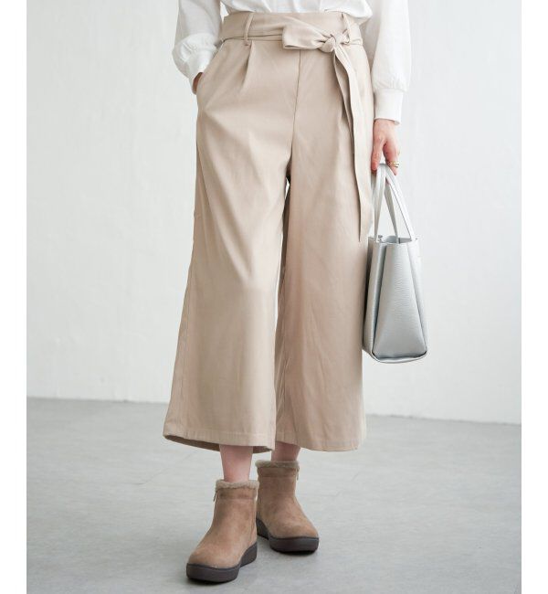 ikka「フェイクスエードワイドパンツ」|その他|