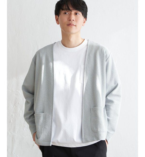 ikka「ダブルフェイスDRYカノコカーディガン」|カーディガン|