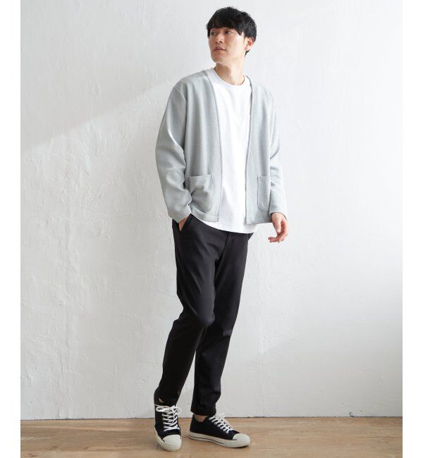 ikka「ダブルフェイスDRYカノコカーディガン」|カーディガン|