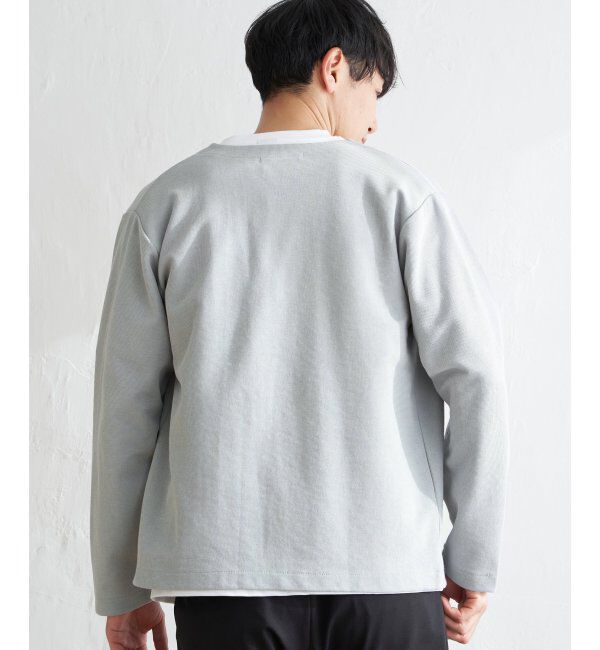 ikka「ダブルフェイスDRYカノコカーディガン」|カーディガン|