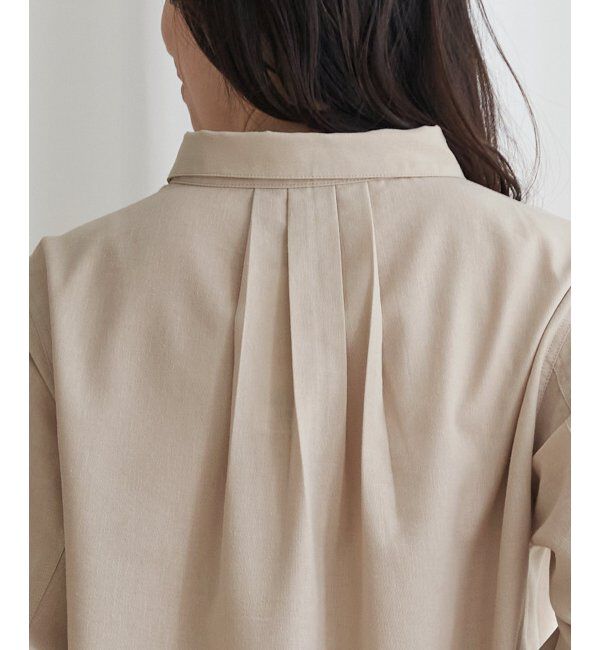 ikka「フレンチリネンMIX長袖シャツ」|シャツ・ブラウス|