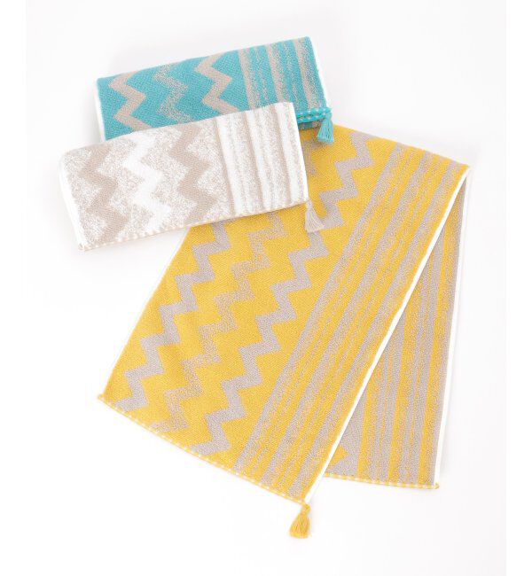 Lbc with Life「シェブロンボーダースリムフェイスタオル」|タオル|